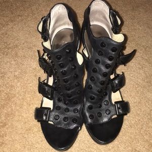 4.5 inch Kors black studded heels